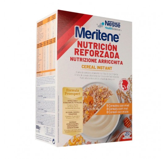 MERITENE CEREAL 8 CEREALES CON MIEL 300 G 2 BOLS