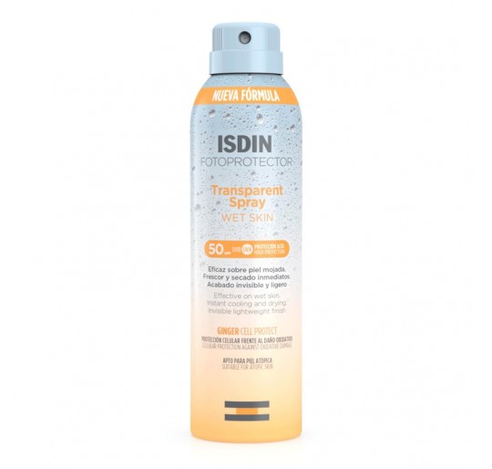 FOTOPROTECTOR ISDIN SPF-50 SPRAY TRANSPARENT WET SKIN  250 ML