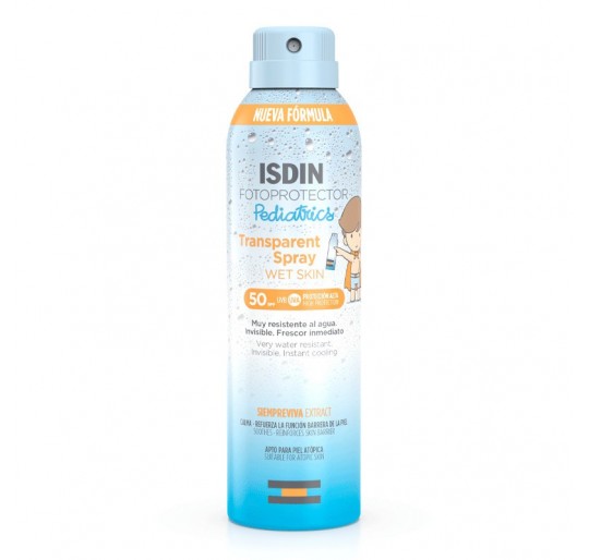 FOTOPROTECTOR ISDIN SPF-50 PEDIATRICS SPRAY TRANSPARENT WET SKIN  250 ML