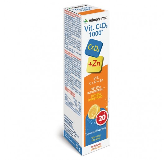 ARKOPHARMA VITAMINA C Y D3 1000 20 COMPRIMIDOS E