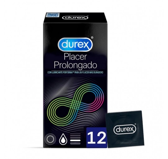 DUREX PLACER PROLONGADO PRESERVATIVOS 12 UNIDADE