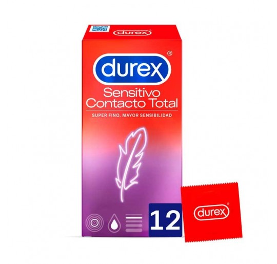 DUREX SENSITIVO CONTACTO TOTAL PRESERVATIVOS 12