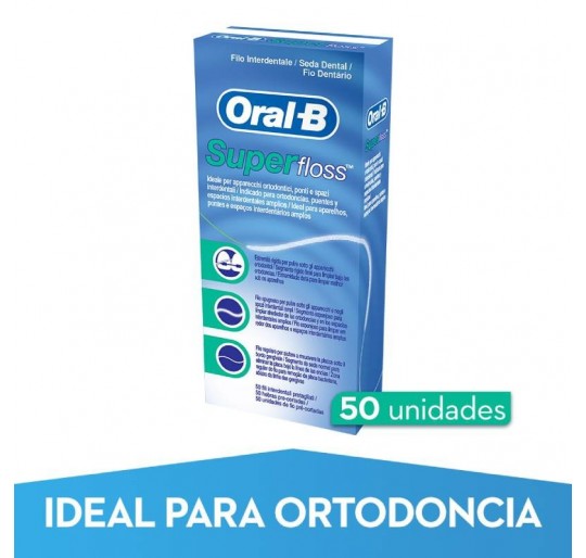 ORAL-B SUPERFLOSS SEDA DENTAL 50 U