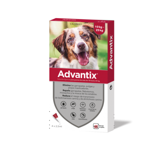 ADVANTIX SPOT-ON PERRO10-25KG