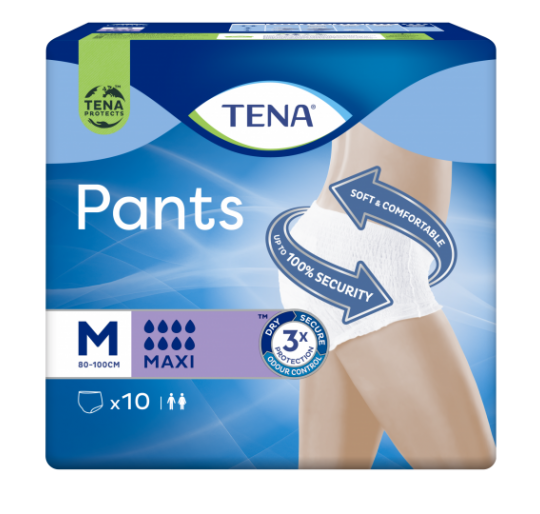 ABSORB INC ORINA TENA PANTS MAXI T- MED 10 U