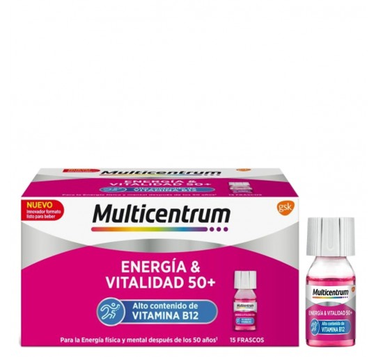 MULTICENTRUM ENERGIA & VITALIDAD 50+ 15 FRASCOS