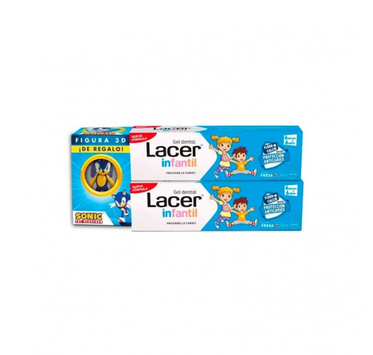 LACER INFANTIL DUPLO GEL DENTAL FRESA 75 ML