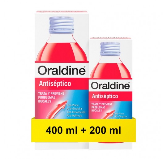 ORALDINE ANTISEPTICO PACK 400 ML +200 ML