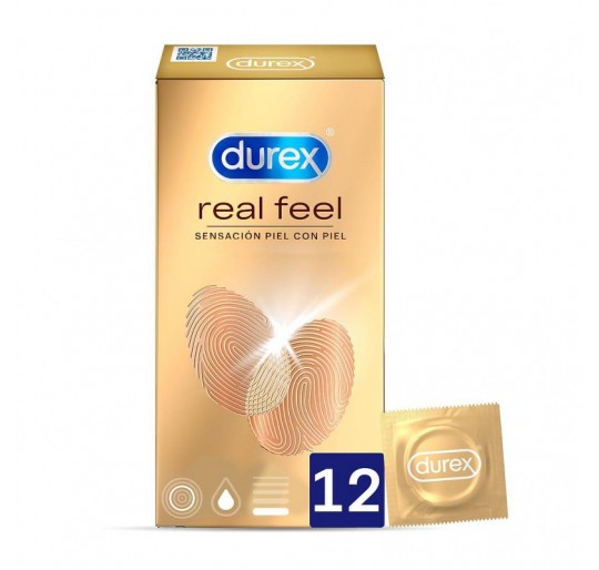 DUREX REAL FEEL PRESERVATIVO SIN LATEX 12 U